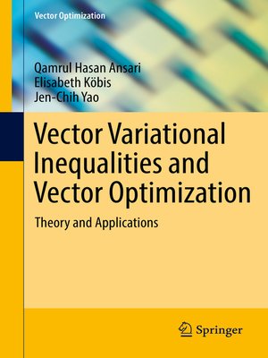 cover image of Vector Variational Inequalities and Vector Optimization